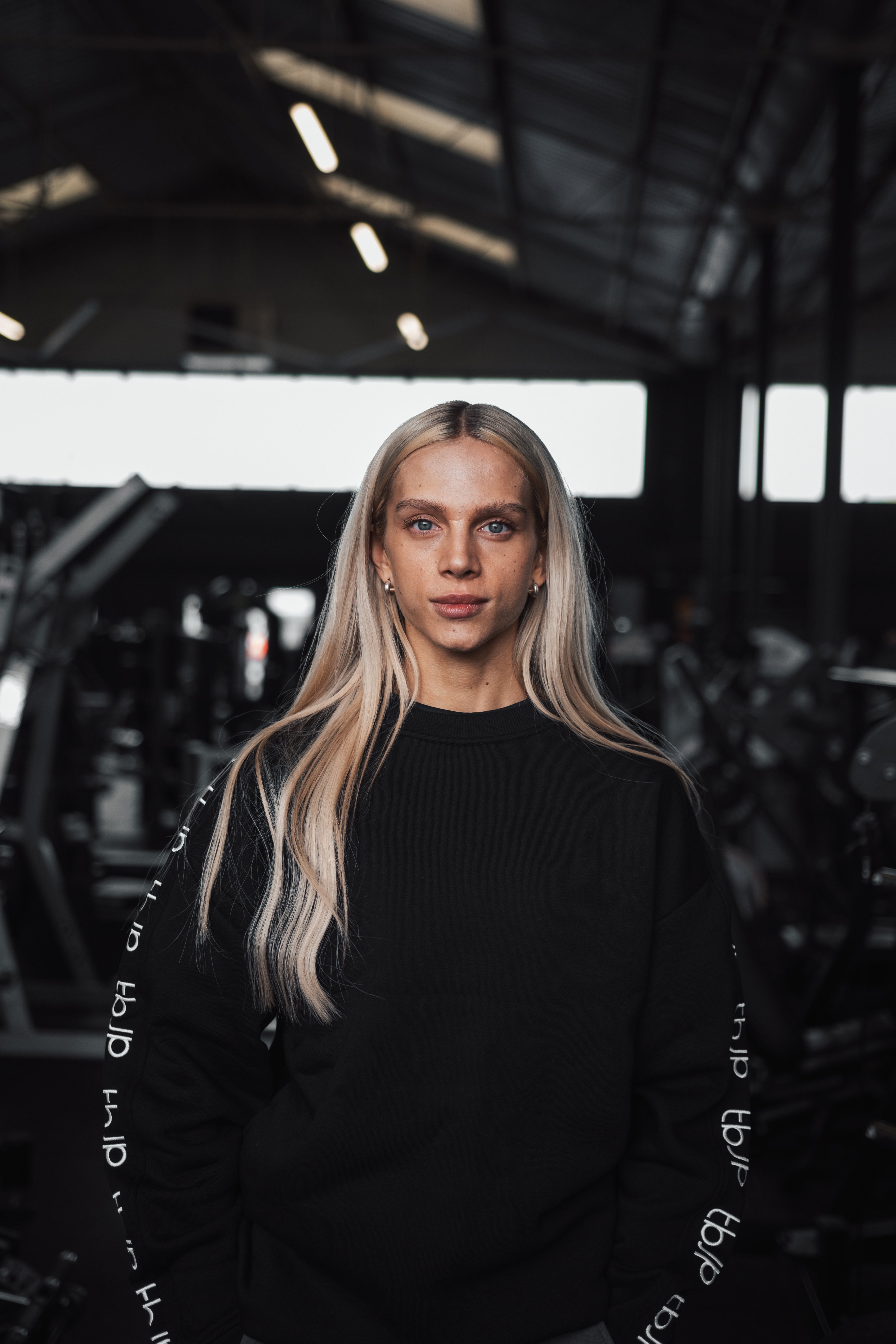 Black Sweater with Embroidered tbJP Arm Logo