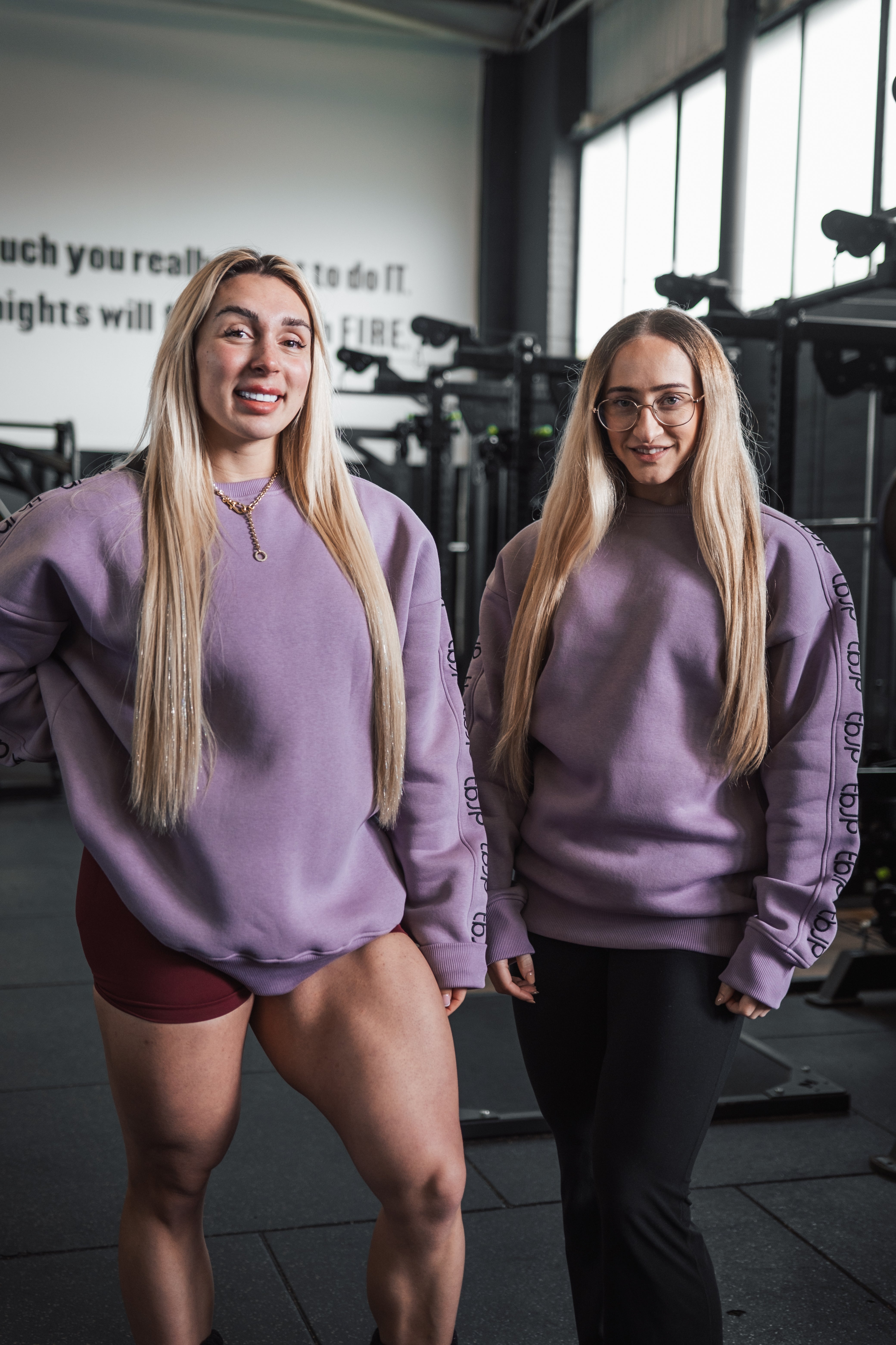 Dusky Lilac Sweater with Embroidered tbJP Arm Logo