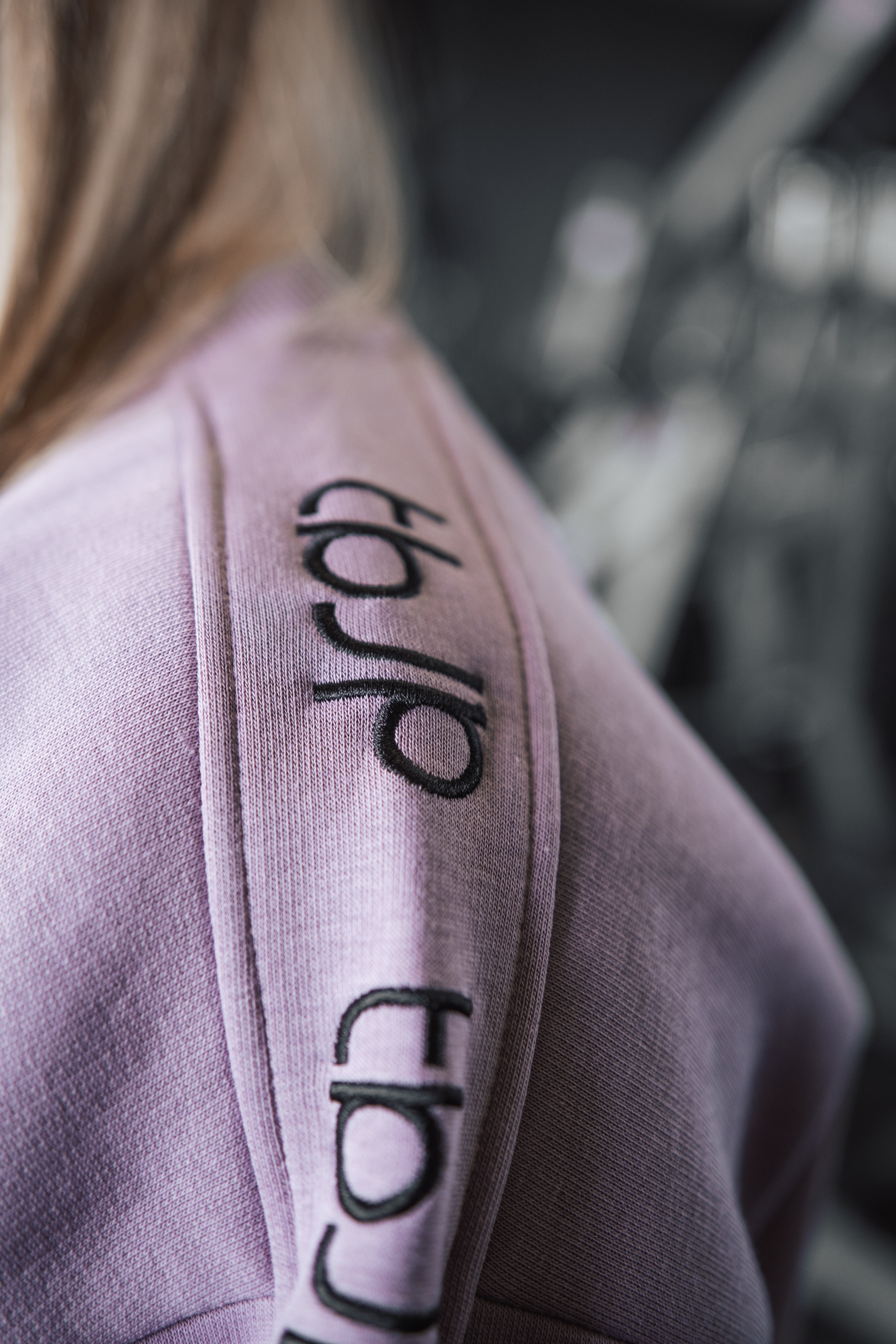 Dusky Lilac Sweater with Embroidered tbJP Arm Logo