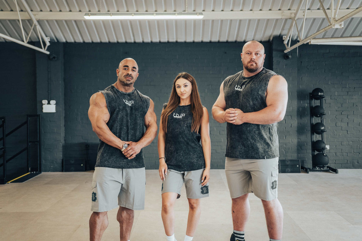 tbJP Drip Logo Vest in Black with a Light Grey Logo