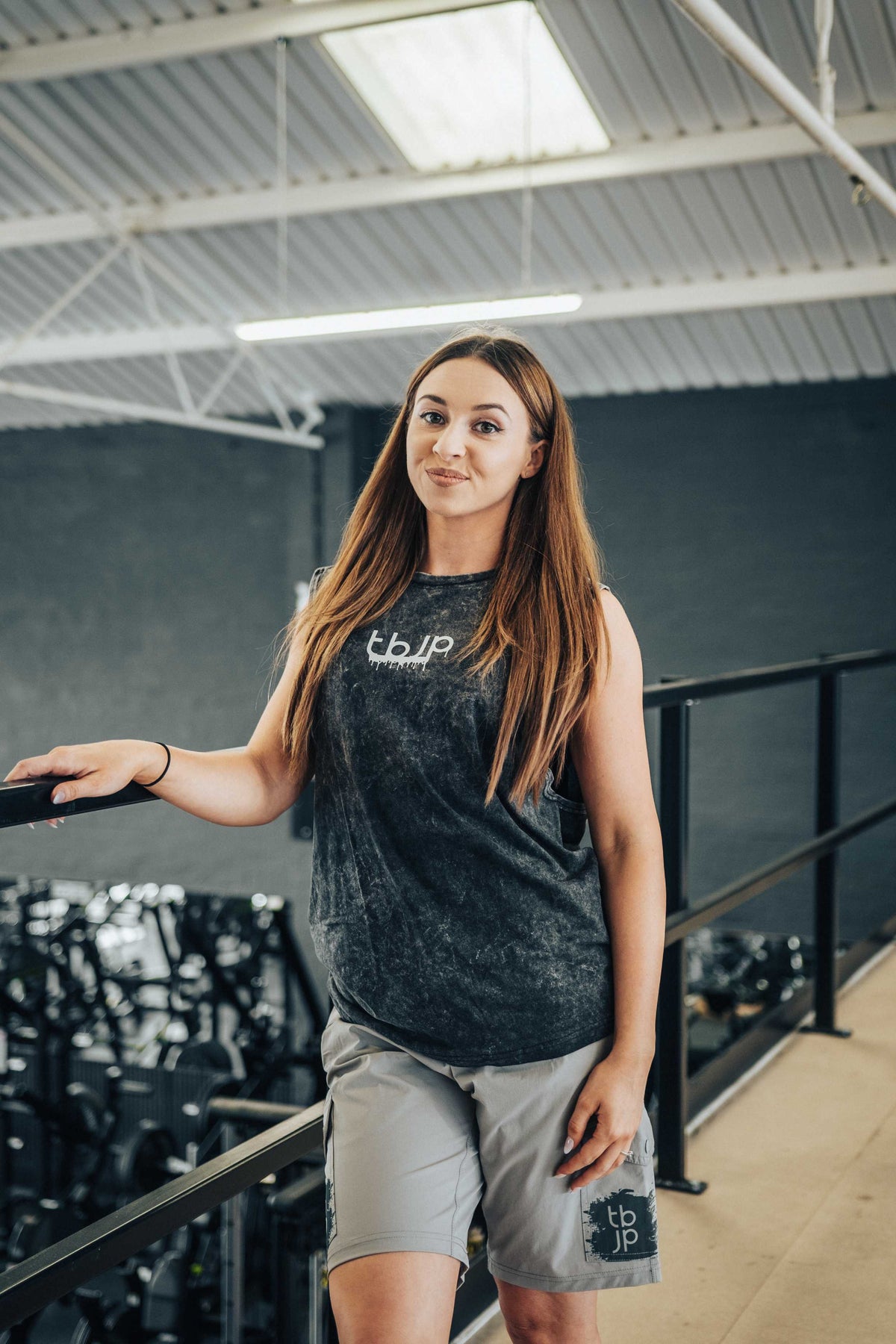 tbJP Drip Logo Vest in Black with a Light Grey Logo