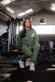 Circle Logo Sweater in Khaki