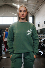 Circle Logo Sweater in Khaki