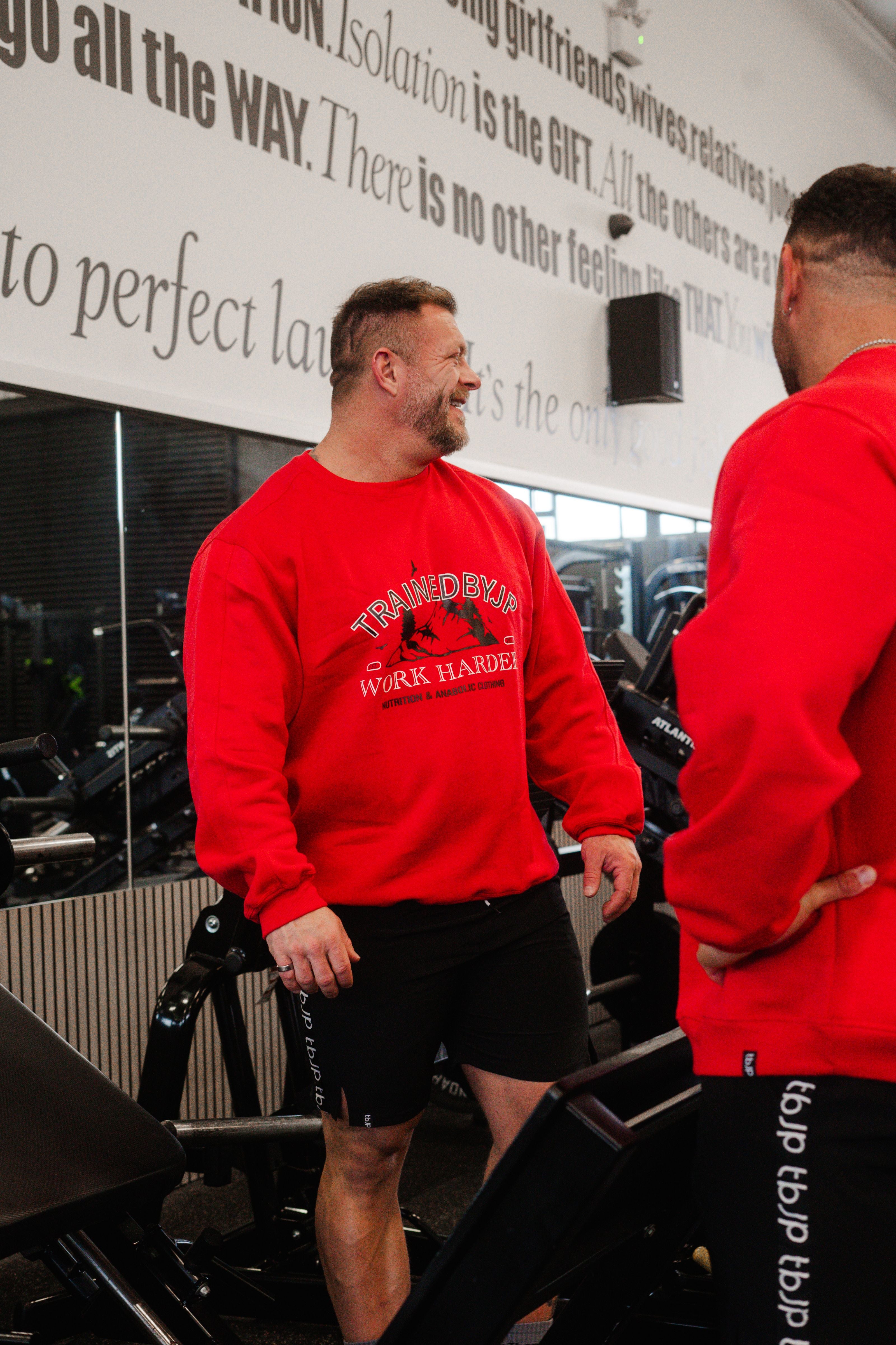 Mountain, Work Harder Sweater in Red