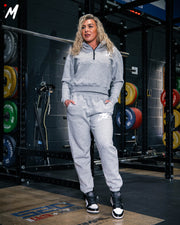 Ladies Cropped Hoodie in Grey