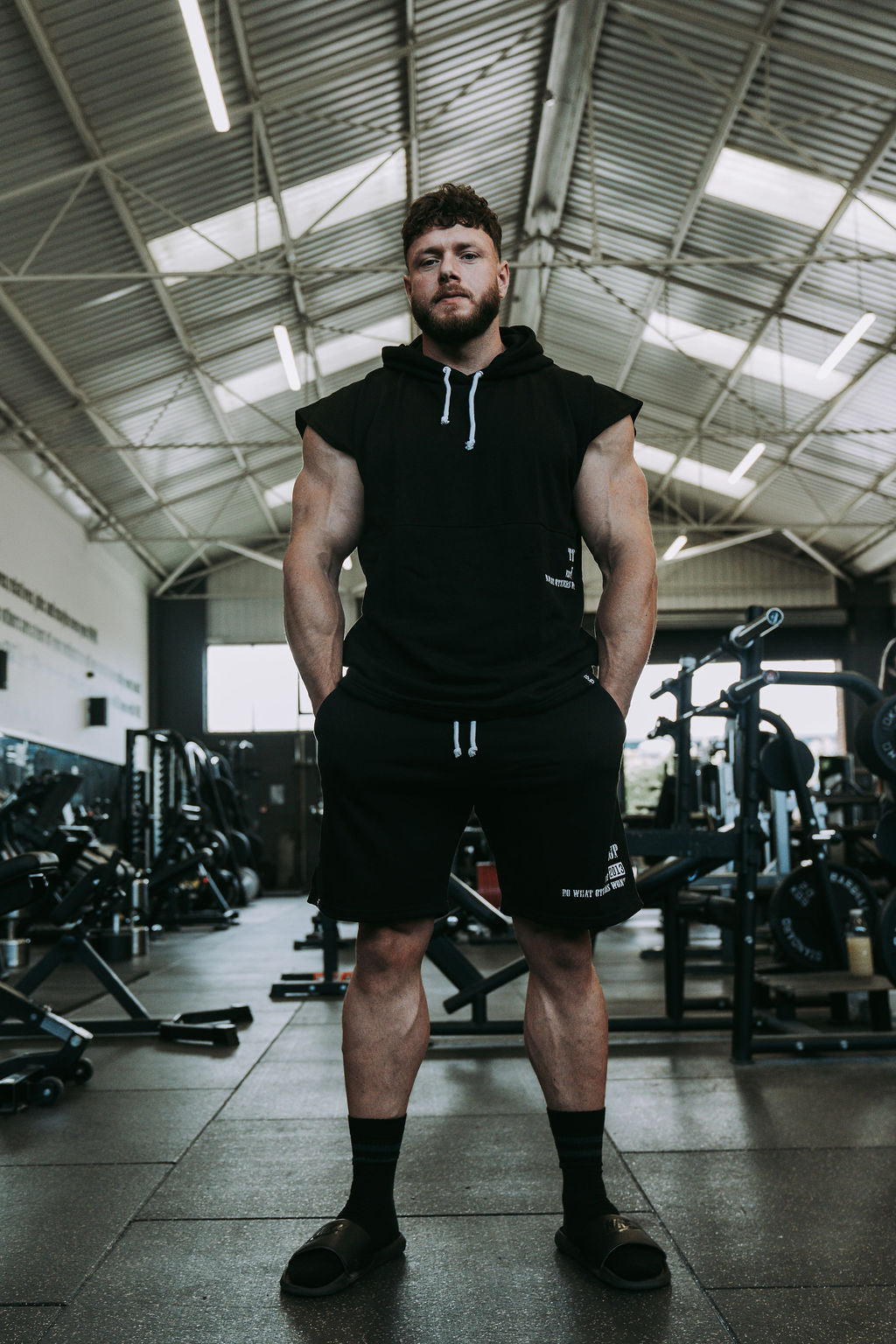 Do What Other Wont Sleeveless Hoodie in Black