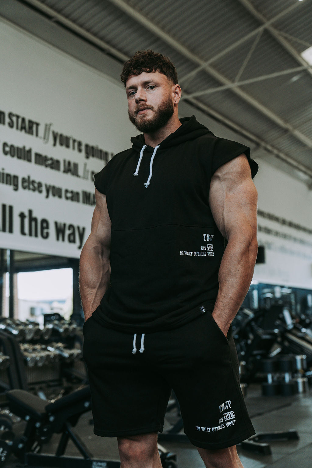 Do What Other Wont Sleeveless Hoodie in Black