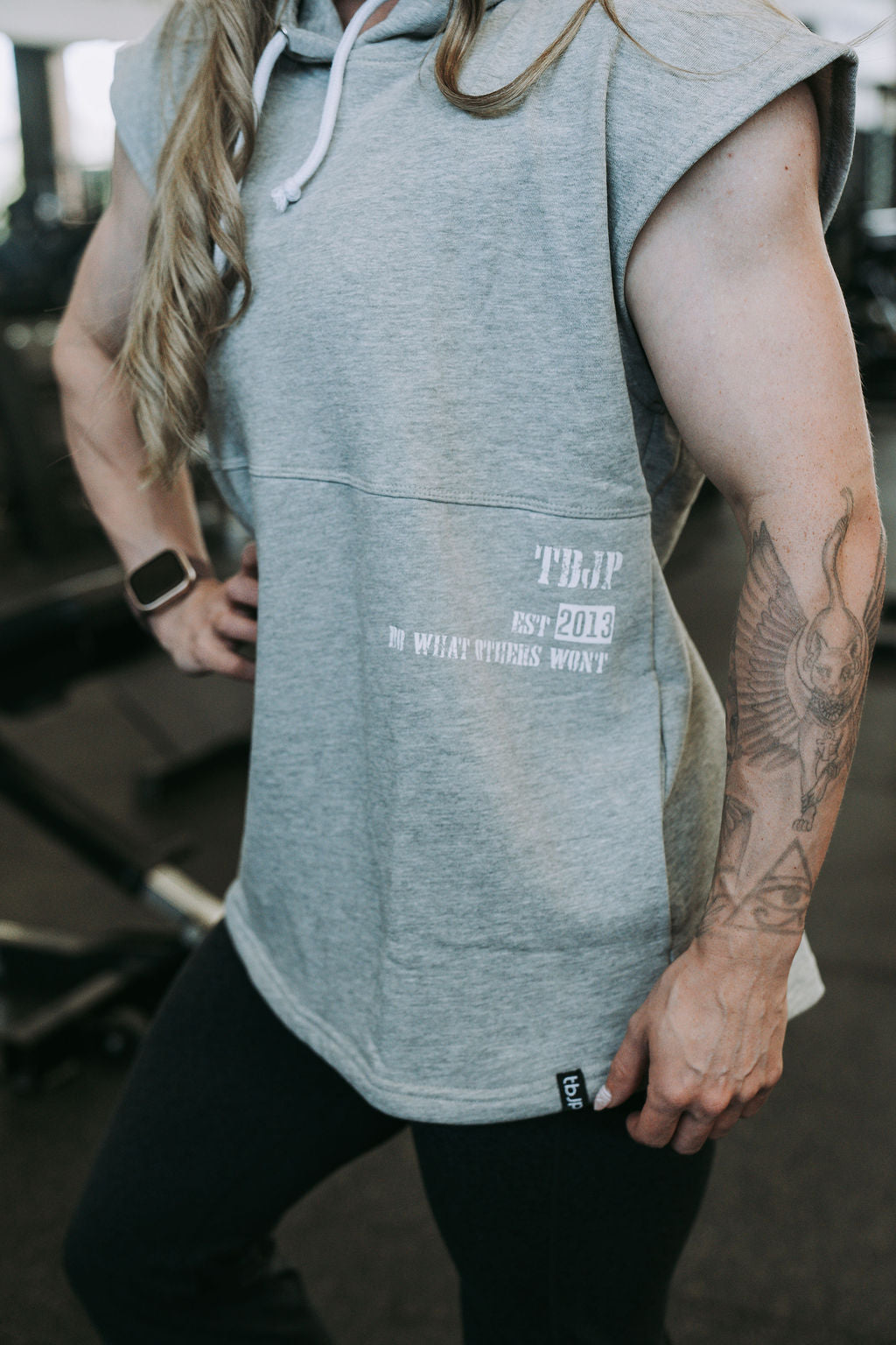 Do What Other Wont Sleeveless Hoodie in Grey