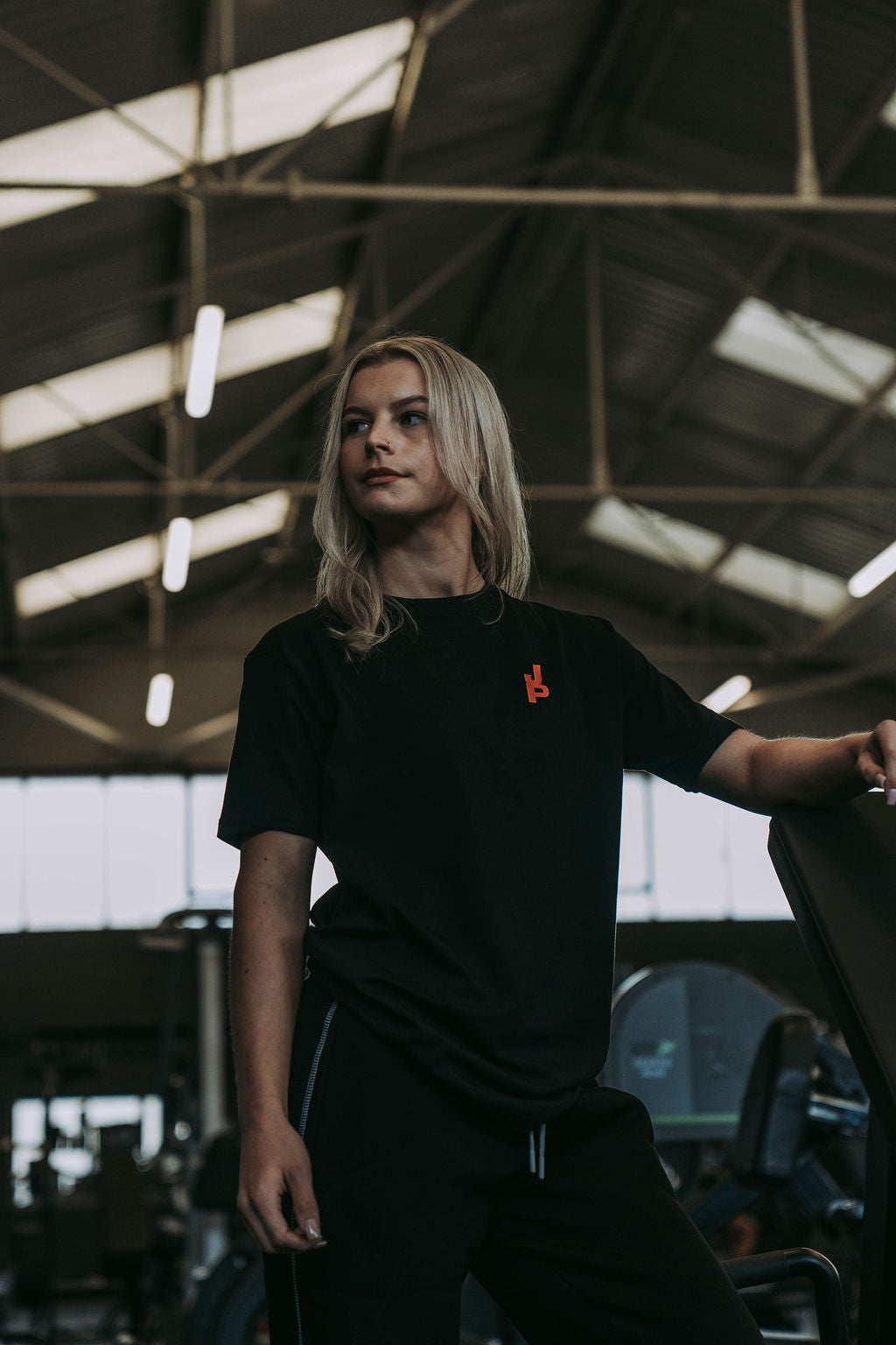 Simple tbJP Black Tee with Red detail