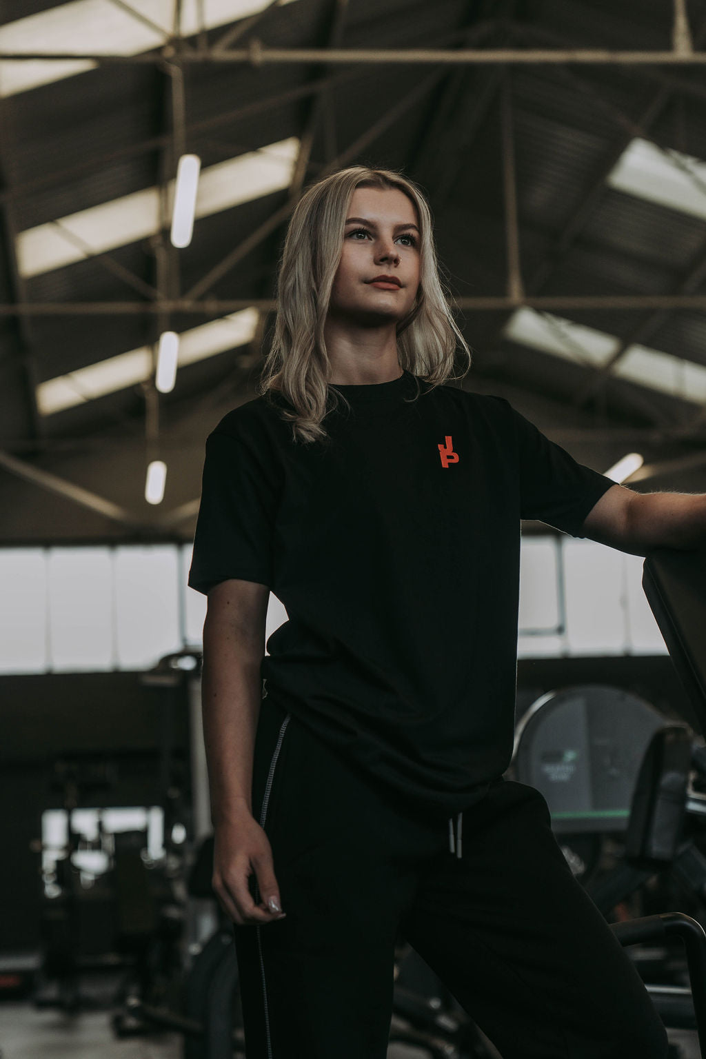 Simple tbJP Black Tee with Red detail