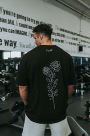 Floral Design Tshirt in Black