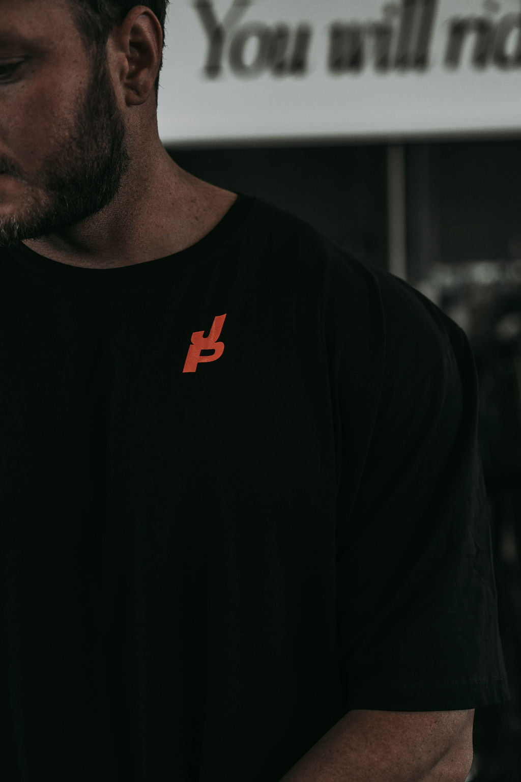 Simple tbJP Black Tee with Red detail