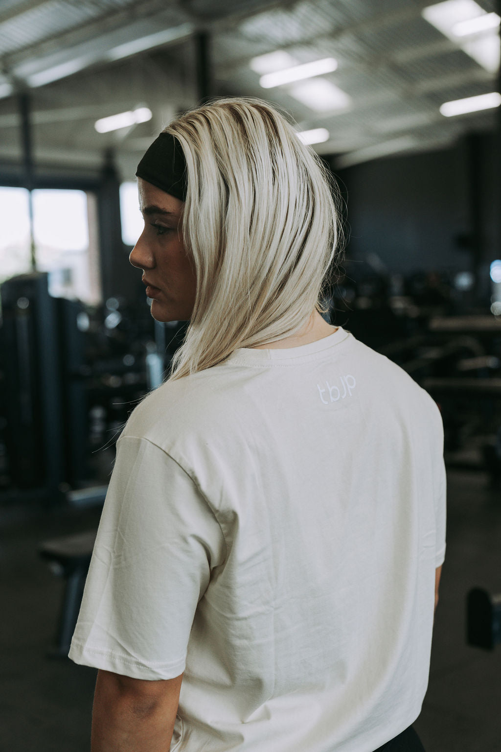 Double Bicep Tee in Cream