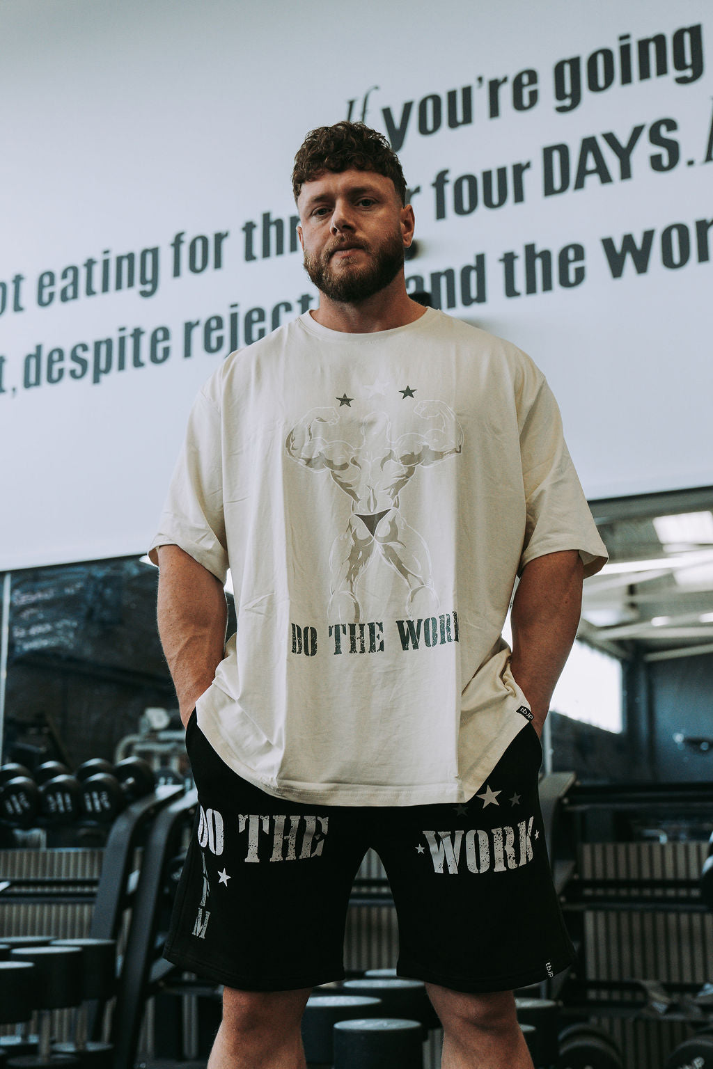 Double Bicep Tee in Cream