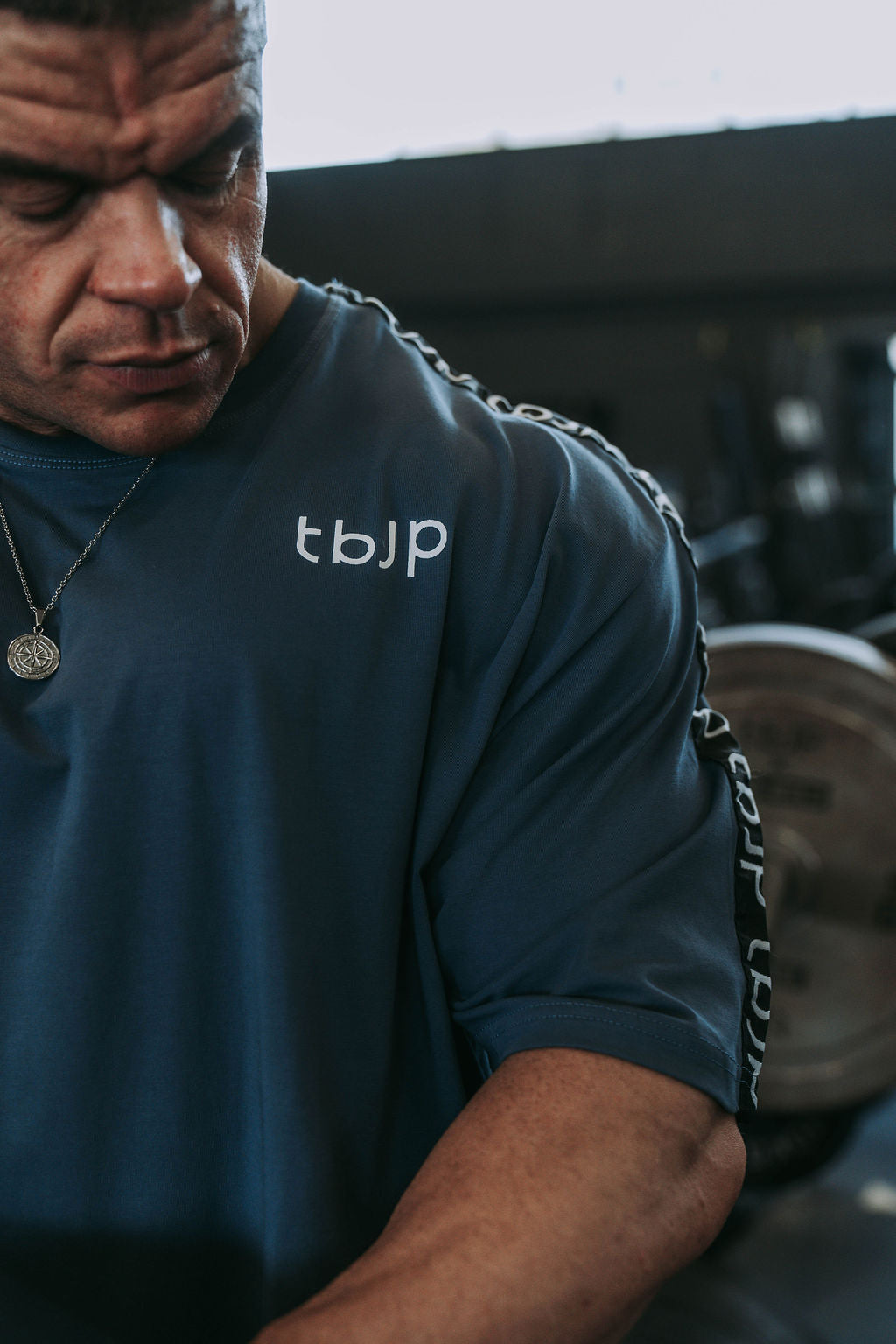 Side Stripe Tshirt in Blue