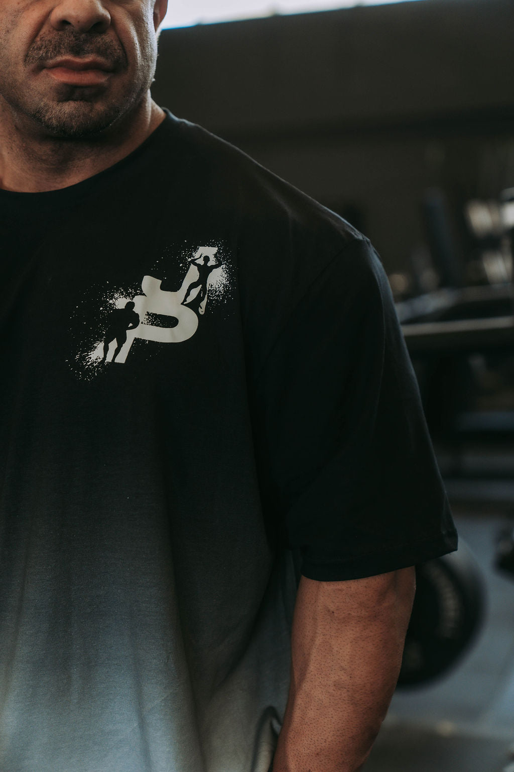 Ombre Tshirt in Black