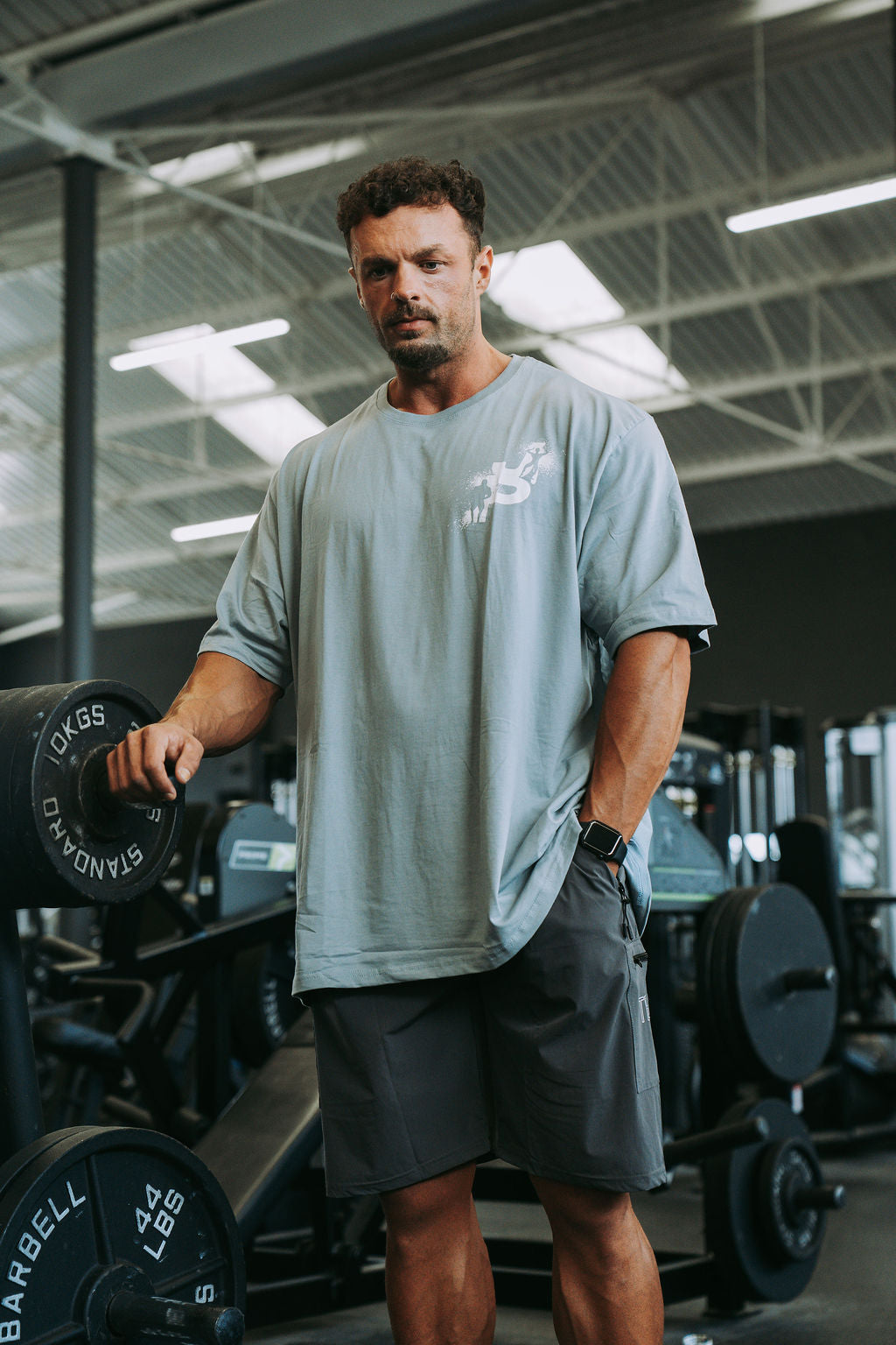 Floral Design Tshirt in grey