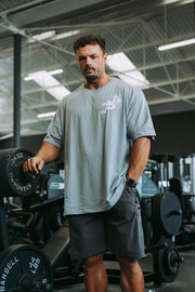 Floral Design Tshirt in grey