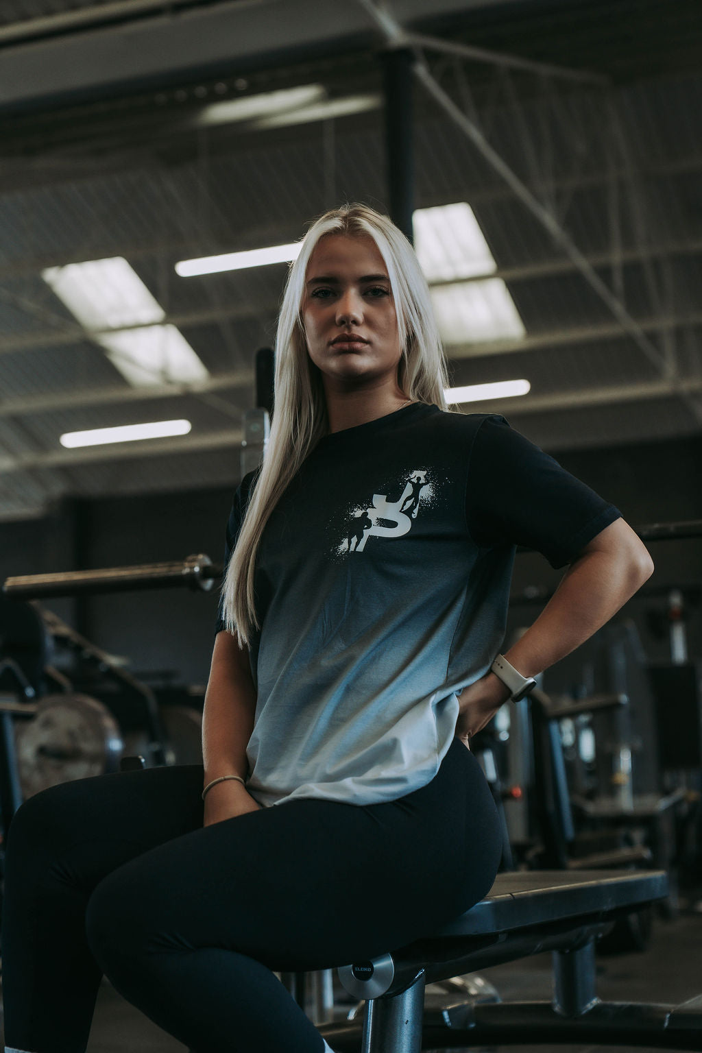 Ombre Tshirt in Black