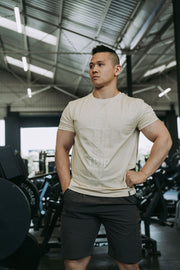 Repeat Logo Tshirt in Cream