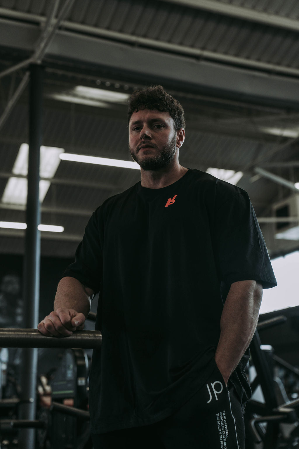 Simple tbJP Black Tee with Red detail