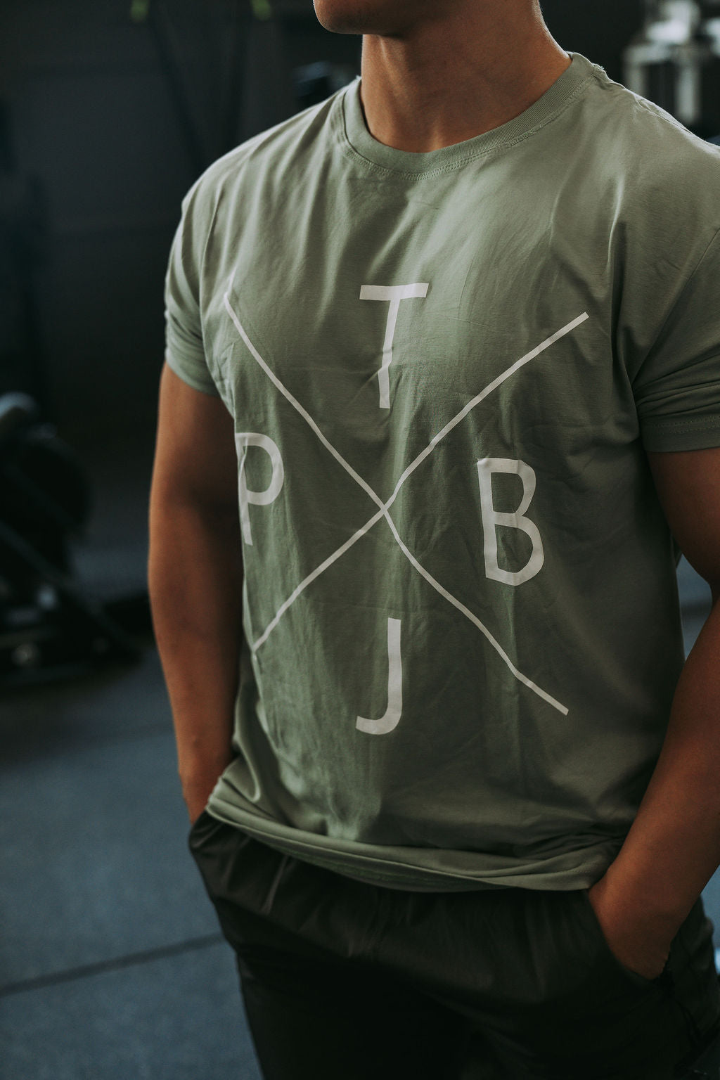 X Graphic Tshirt in Sage Green
