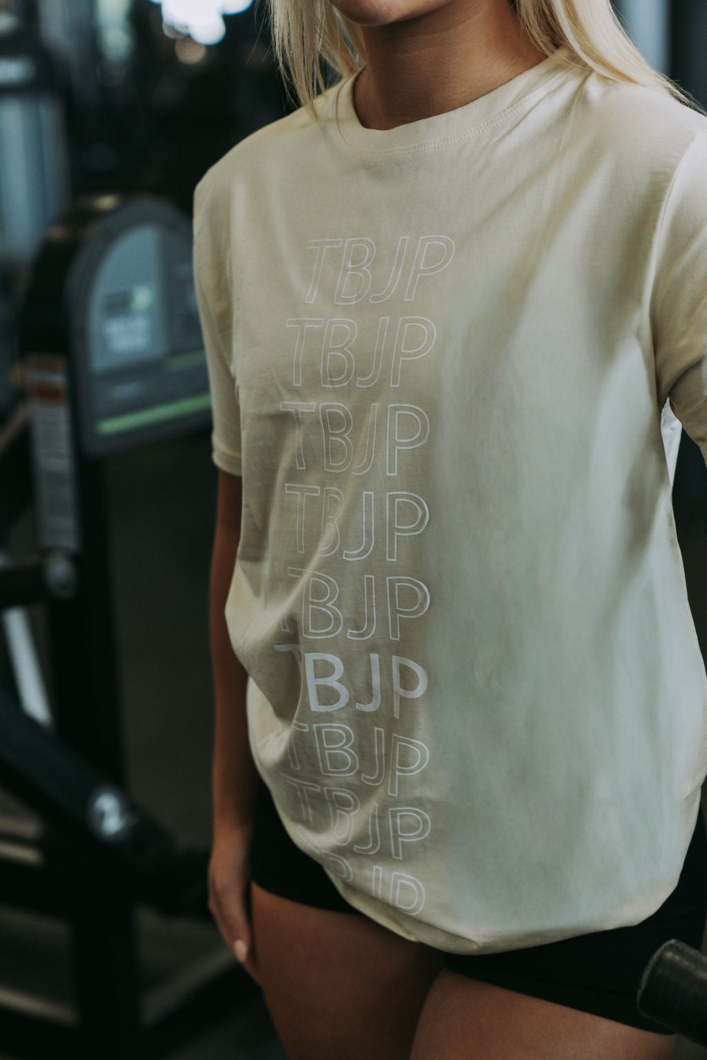 Repeat Logo Tshirt in Cream