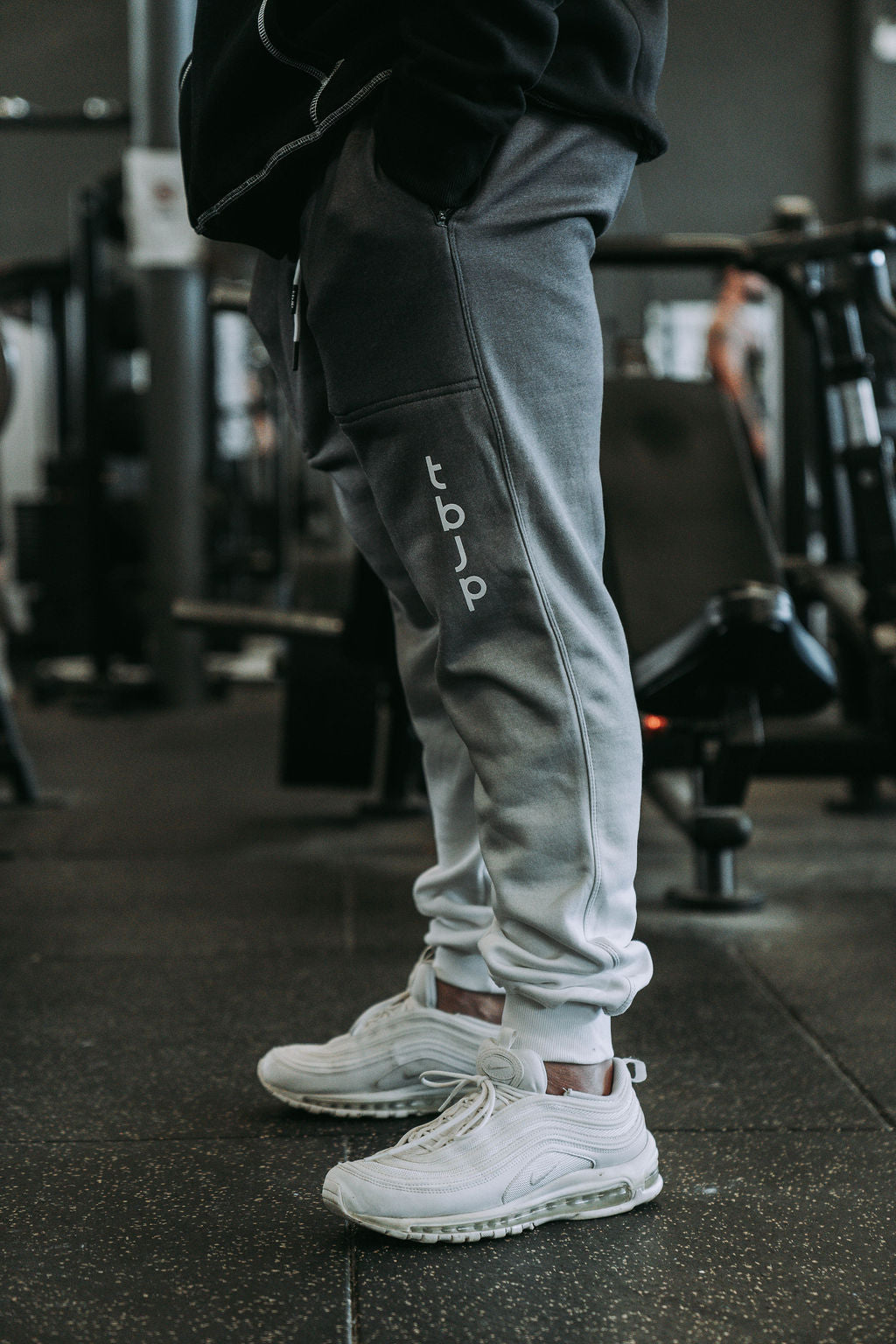 Ombre Joggers In Grey