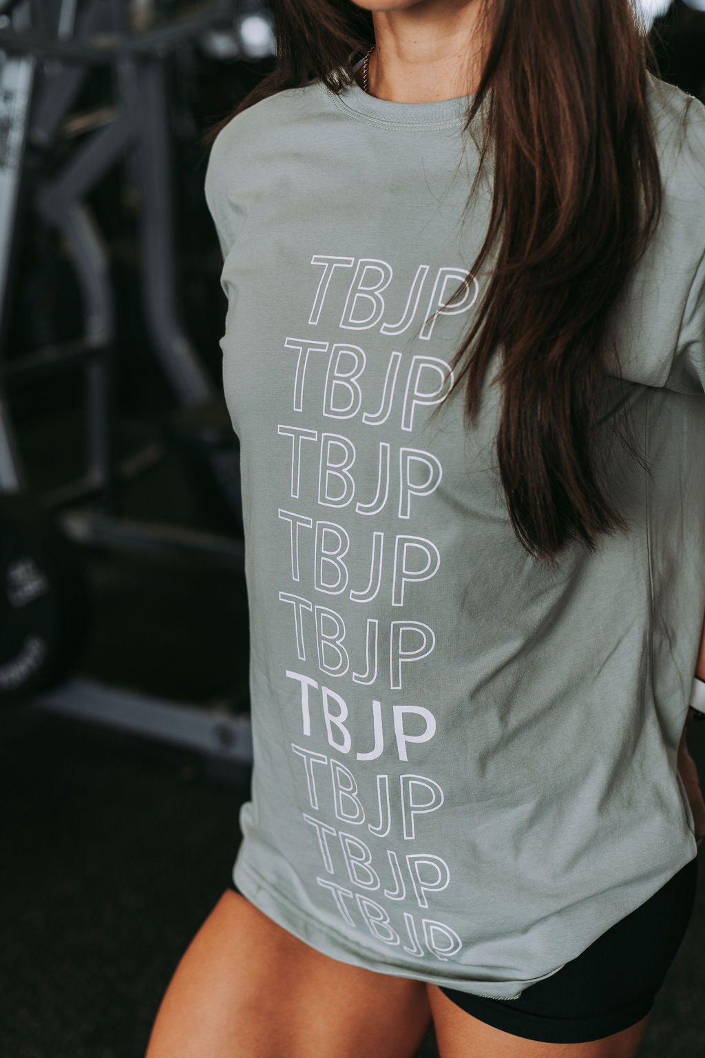 Repeat Logo Tshirt in Sage Green