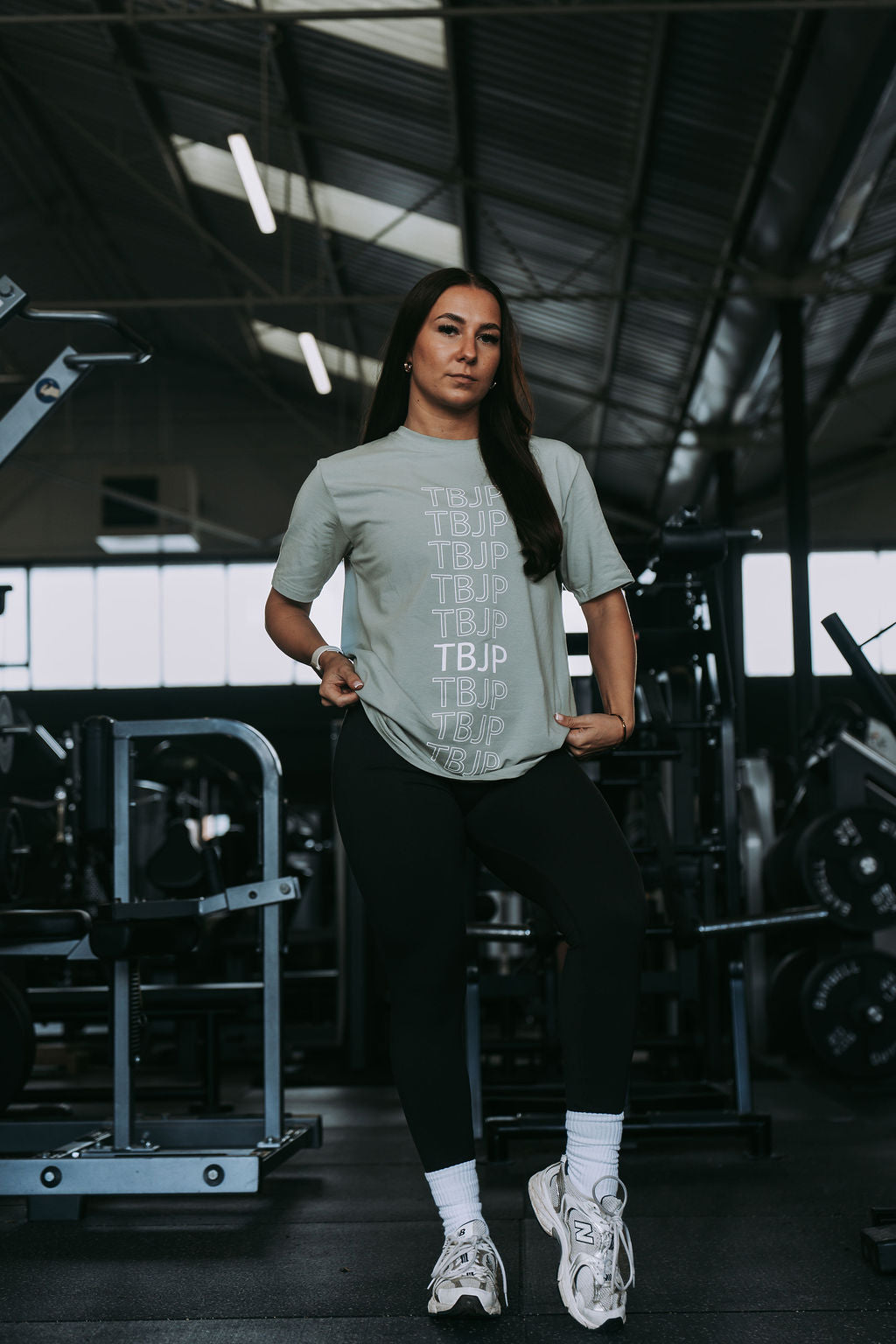 Repeat Logo Tshirt in Sage Green