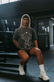 Double Bicep Tee in Grey