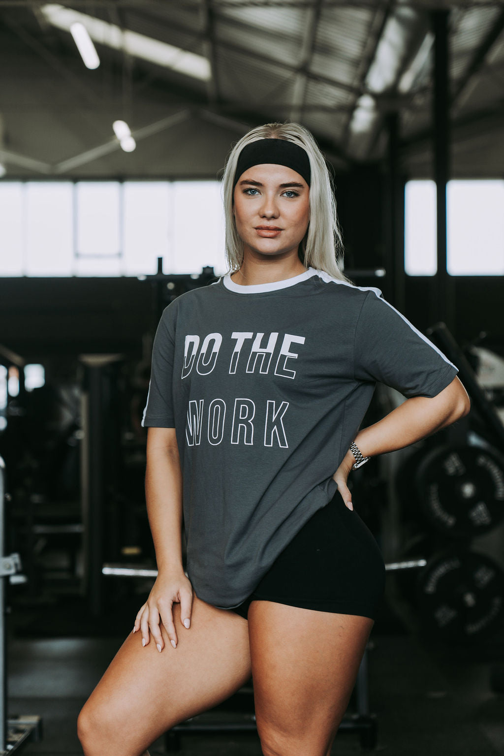 Do The Work Tshirt in Smokey Blue