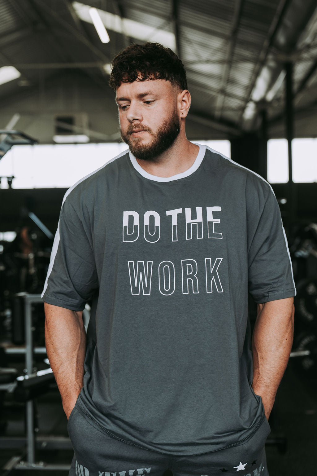 Do The Work Tshirt in Smokey Blue