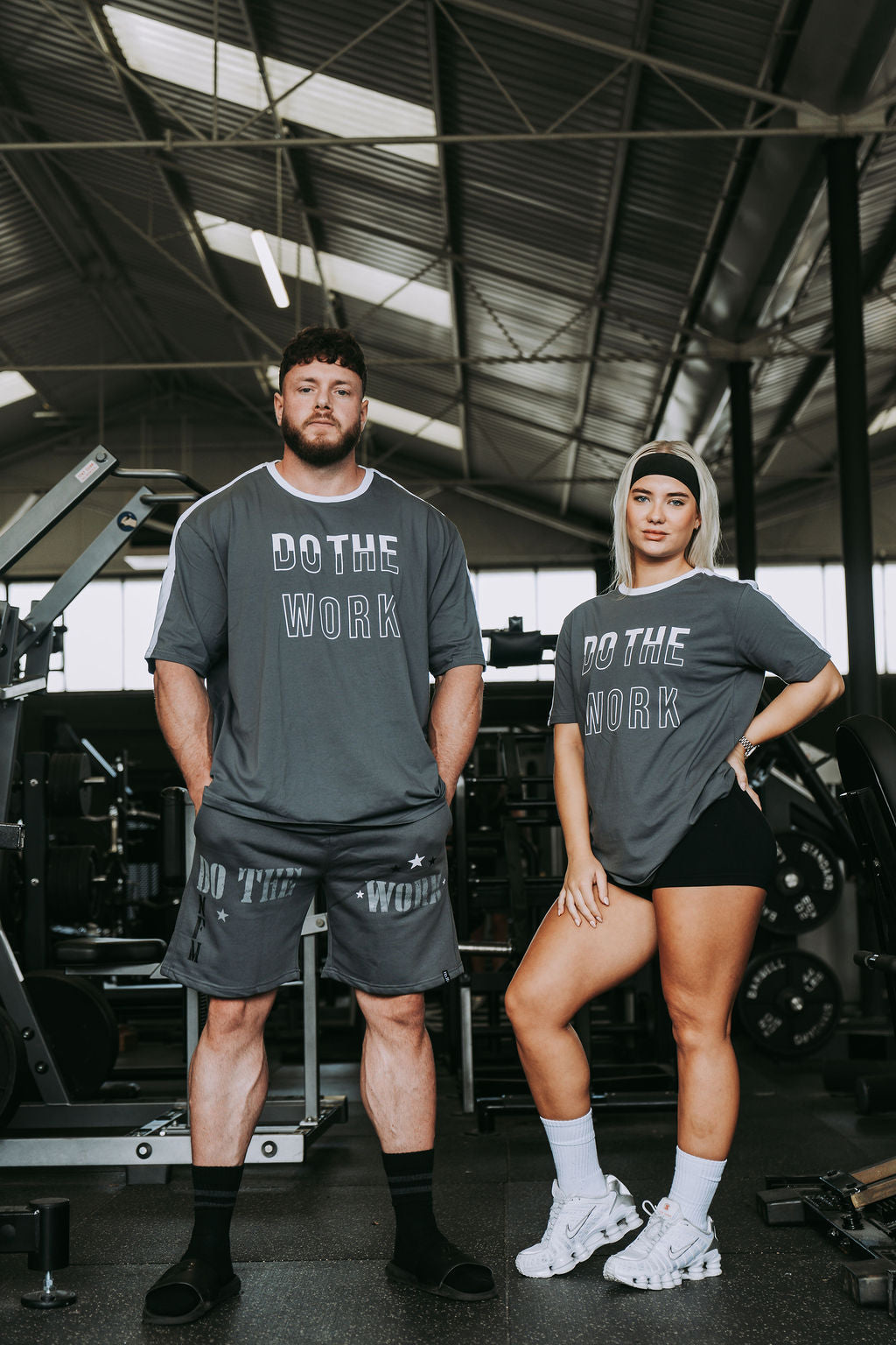 Do The Work Tshirt in Smokey Blue