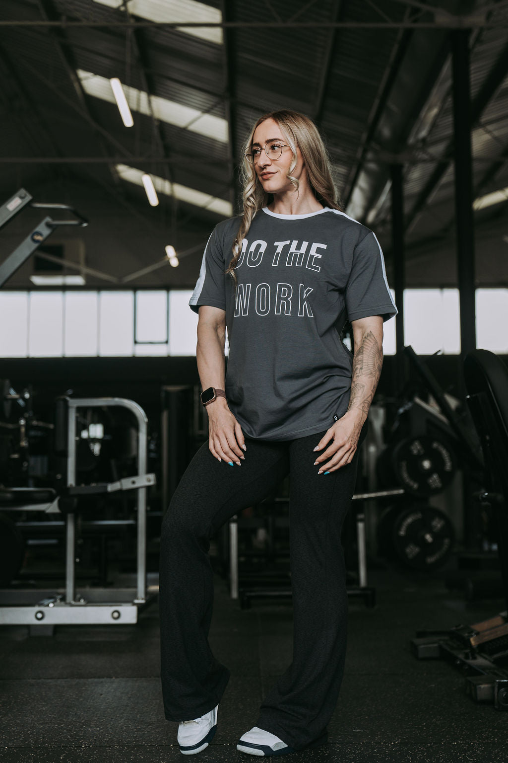 Do The Work Tshirt in Smokey Blue
