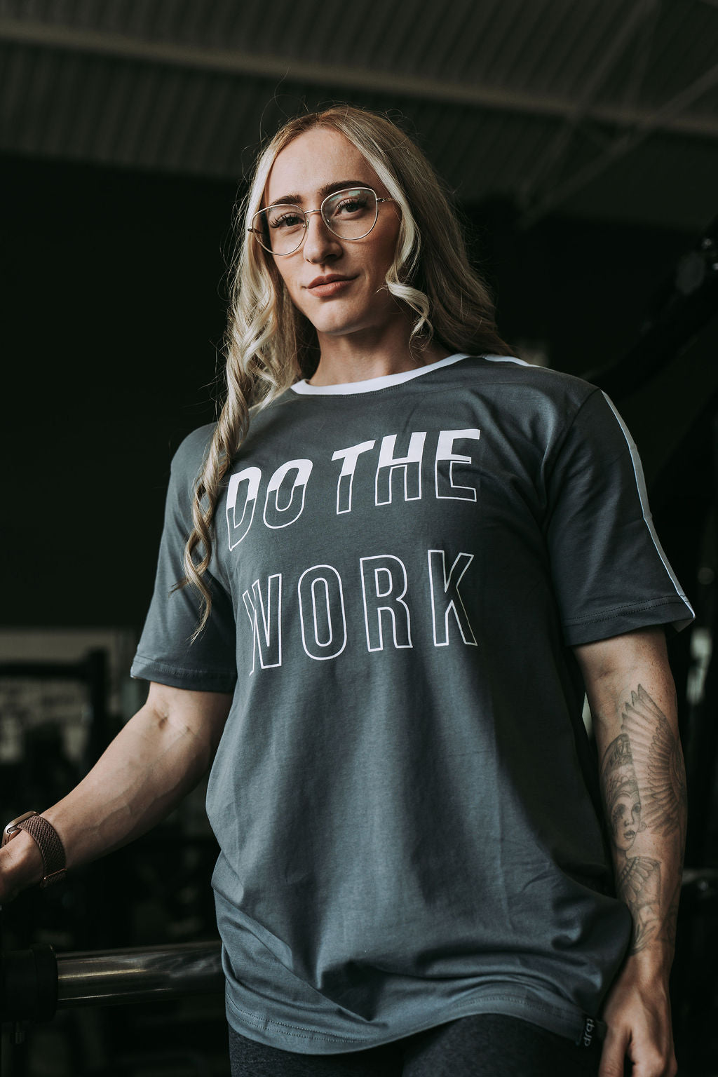 Do The Work Tshirt in Smokey Blue