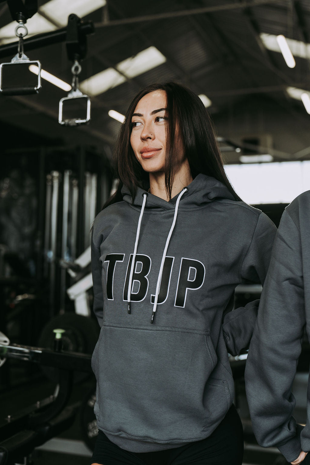 X Graphic Hoodie in Grey