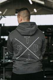 X Graphic Hoodie in Grey