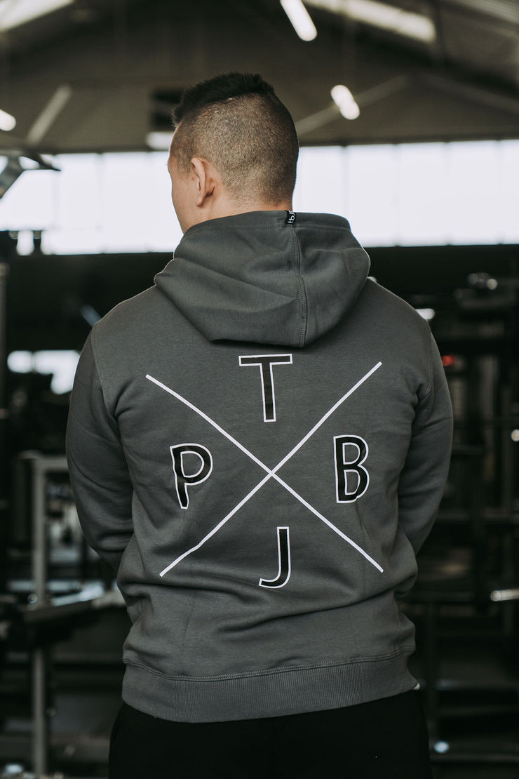 X Graphic Hoodie in Grey
