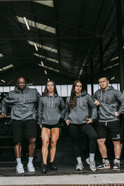X Graphic Hoodie in Grey