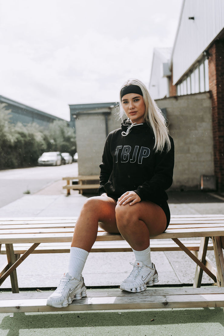 X Graphic Hoodie in Black