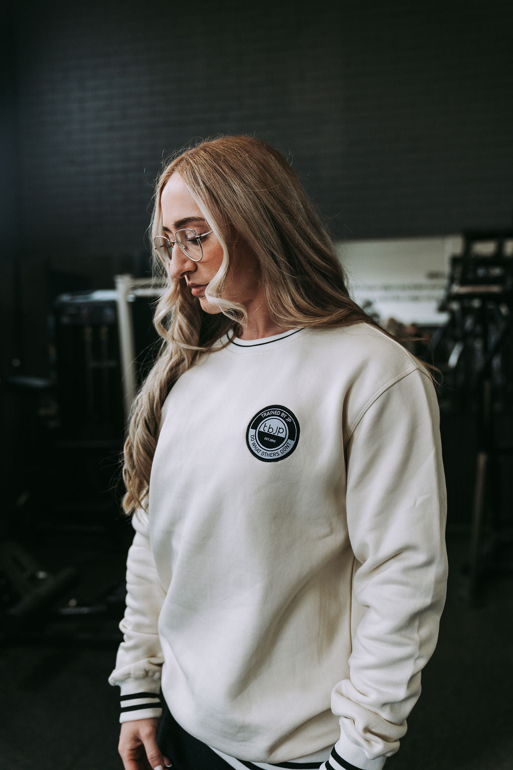 Varsity Sweater in Cream