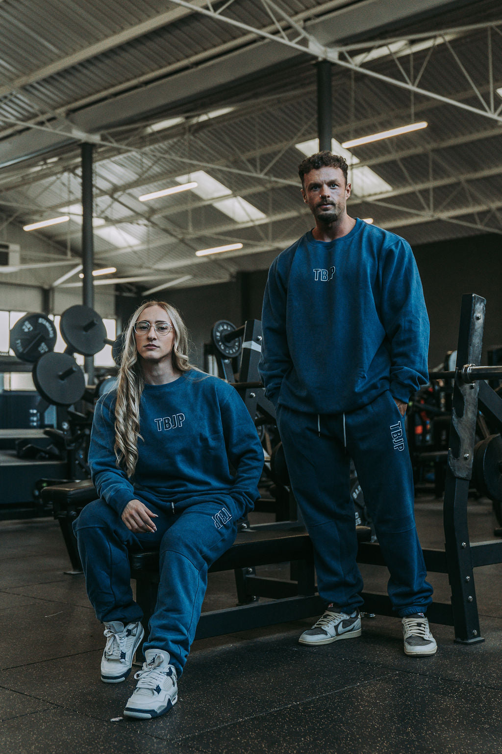 Do The Work Sweater in Acid Wash Blue