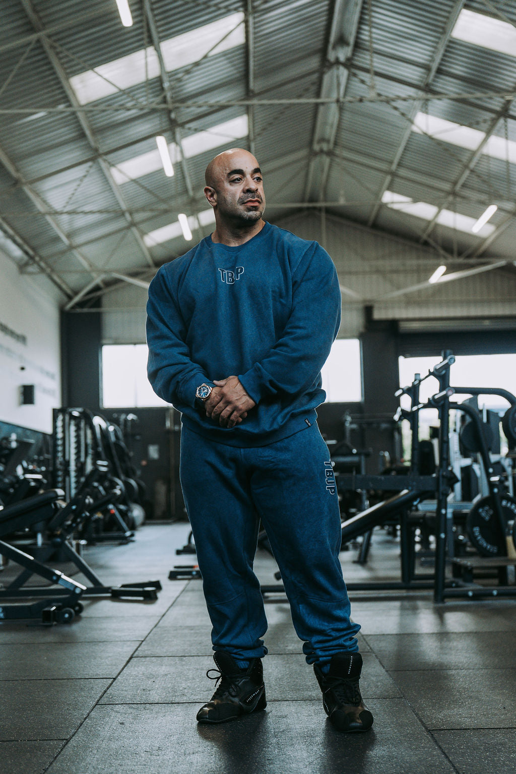 Do The Work Joggers in Acid wash Blue