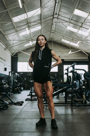 Do What Other Wont Sleeveless Hoodie in Black