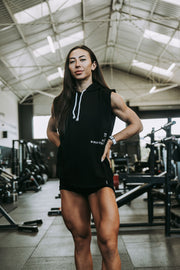 Do What Other Wont Sleeveless Hoodie in Black