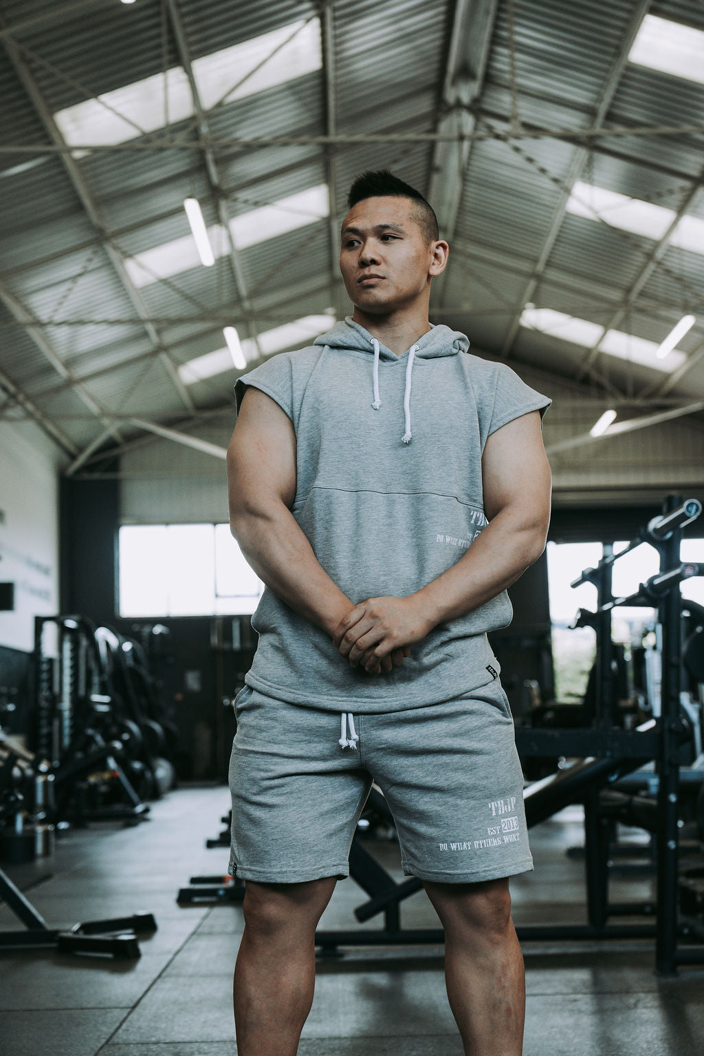 Do What Other Wont Sleeveless Hoodie in Grey