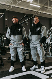 Grey & Black Diagonal Joggers