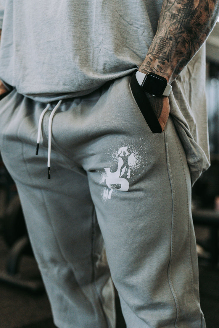 Grey & Black Diagonal Joggers
