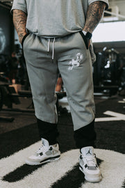 Grey & Black Diagonal Joggers